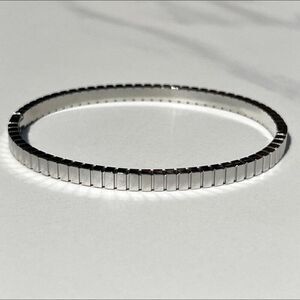 New! “Joni” Silver Ribbed Bracelet
